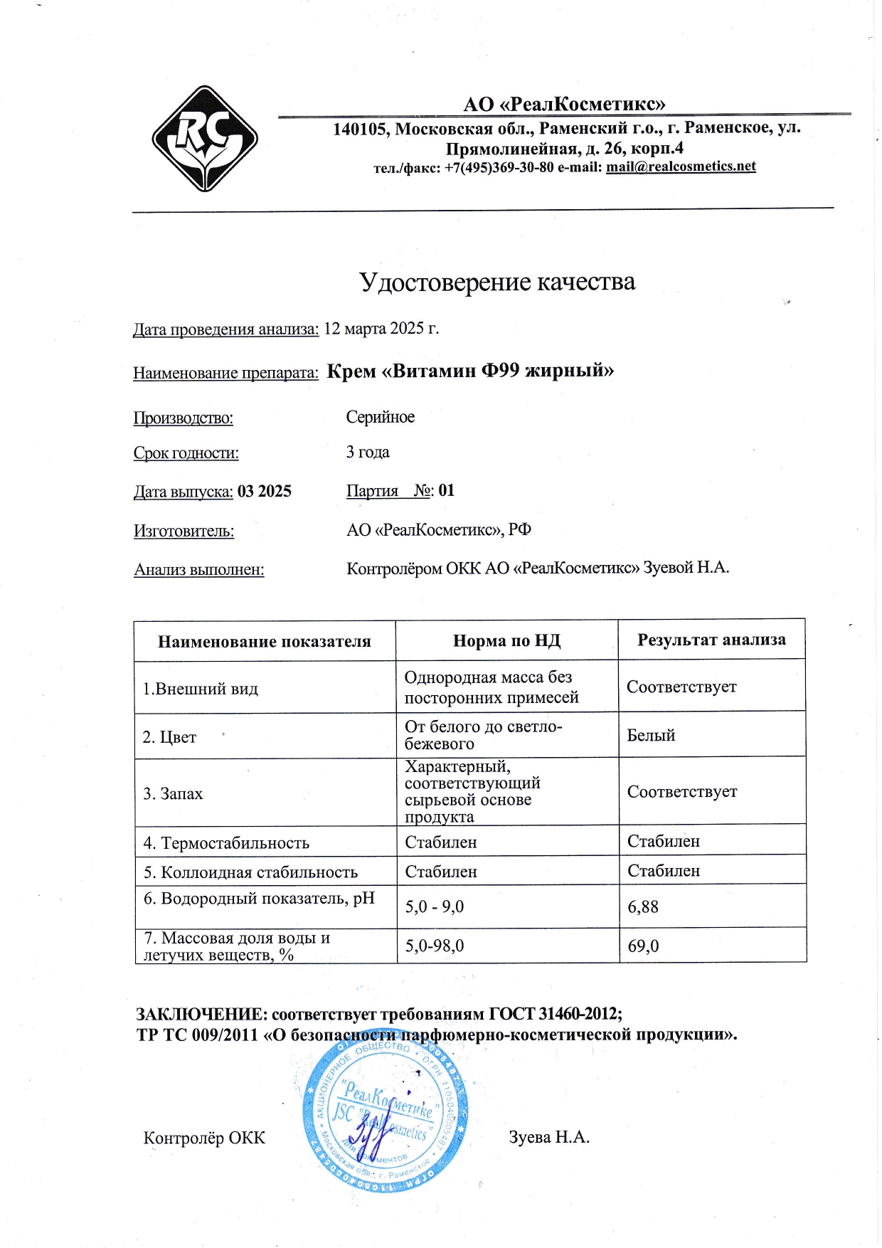 Паспорт №032025